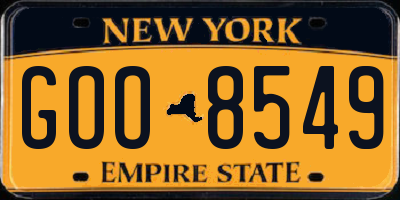 NY license plate GOO8549