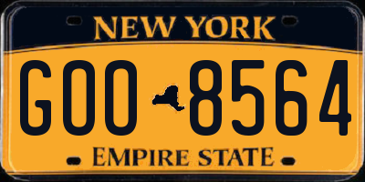 NY license plate GOO8564