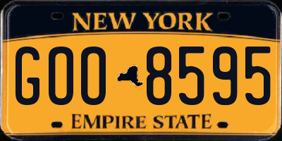 NY license plate GOO8595