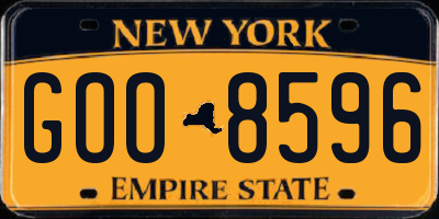 NY license plate GOO8596
