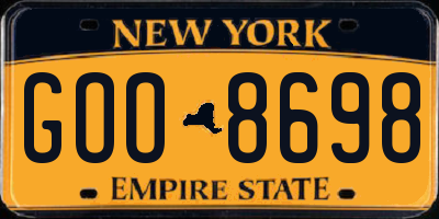 NY license plate GOO8698