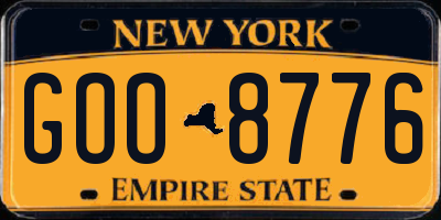 NY license plate GOO8776