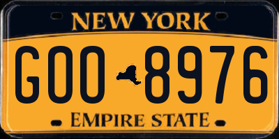 NY license plate GOO8976