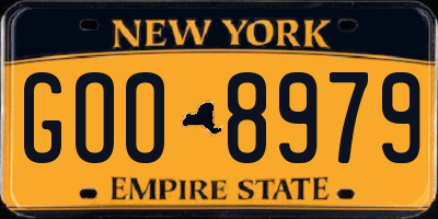 NY license plate GOO8979
