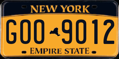 NY license plate GOO9012