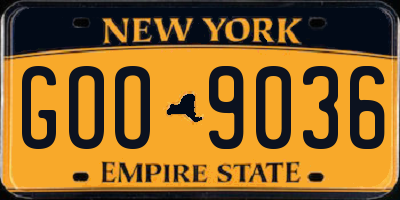 NY license plate GOO9036