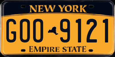 NY license plate GOO9121