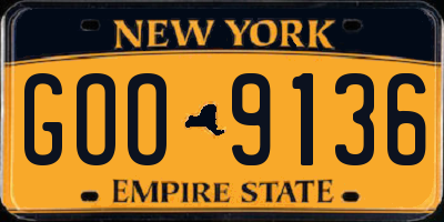 NY license plate GOO9136