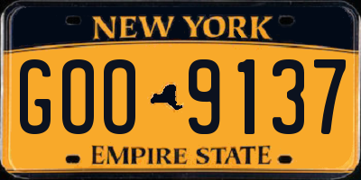 NY license plate GOO9137