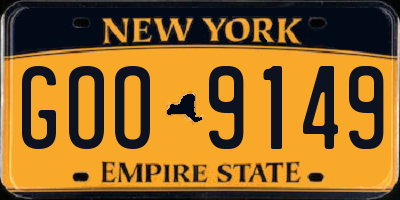 NY license plate GOO9149