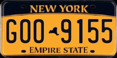 NY license plate GOO9155