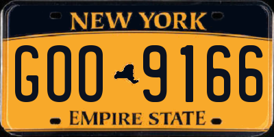 NY license plate GOO9166