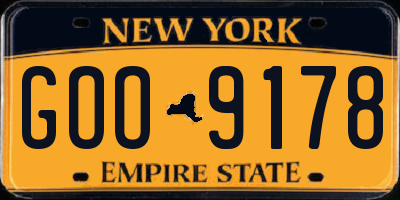 NY license plate GOO9178