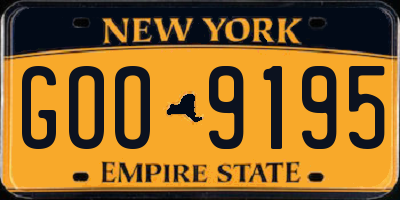 NY license plate GOO9195
