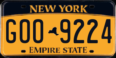 NY license plate GOO9224
