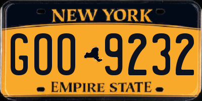 NY license plate GOO9232