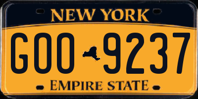 NY license plate GOO9237