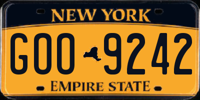 NY license plate GOO9242
