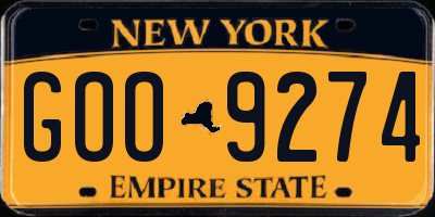 NY license plate GOO9274