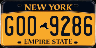 NY license plate GOO9286