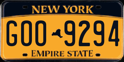 NY license plate GOO9294