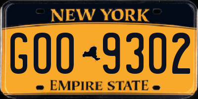 NY license plate GOO9302