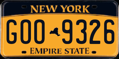 NY license plate GOO9326