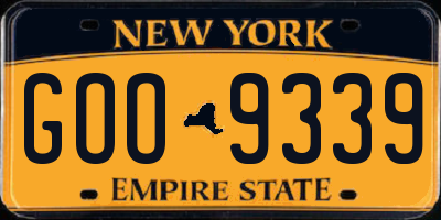NY license plate GOO9339