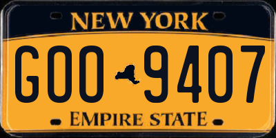 NY license plate GOO9407