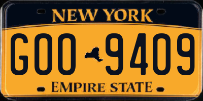 NY license plate GOO9409