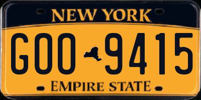 NY license plate GOO9415