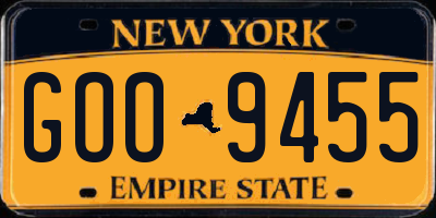 NY license plate GOO9455