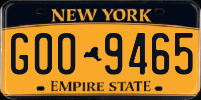 NY license plate GOO9465