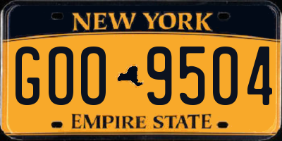 NY license plate GOO9504