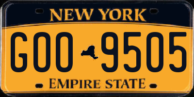 NY license plate GOO9505