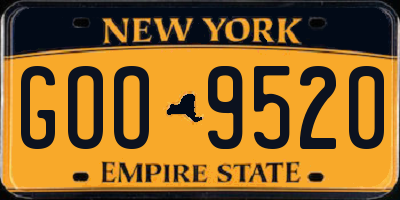 NY license plate GOO9520