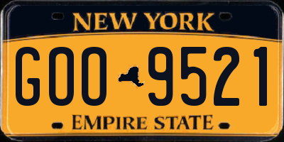 NY license plate GOO9521