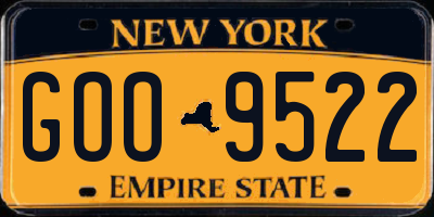NY license plate GOO9522