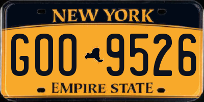 NY license plate GOO9526