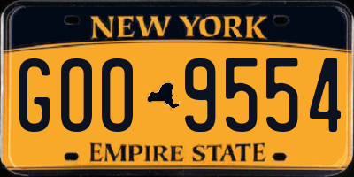 NY license plate GOO9554