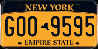 NY license plate GOO9595
