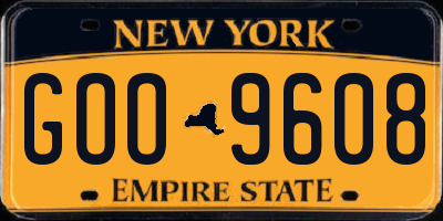 NY license plate GOO9608