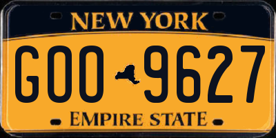 NY license plate GOO9627