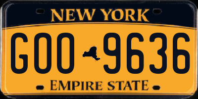 NY license plate GOO9636