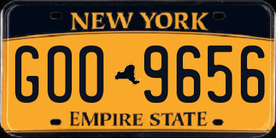 NY license plate GOO9656