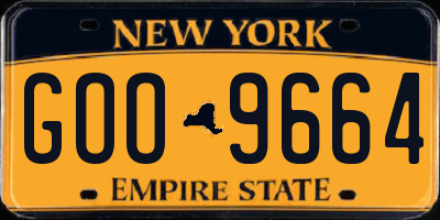 NY license plate GOO9664