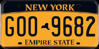 NY license plate GOO9682
