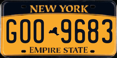 NY license plate GOO9683
