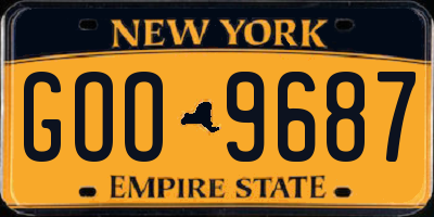 NY license plate GOO9687