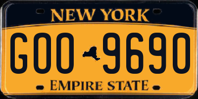 NY license plate GOO9690